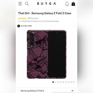 Burgundy Floral Phone Case by Burga